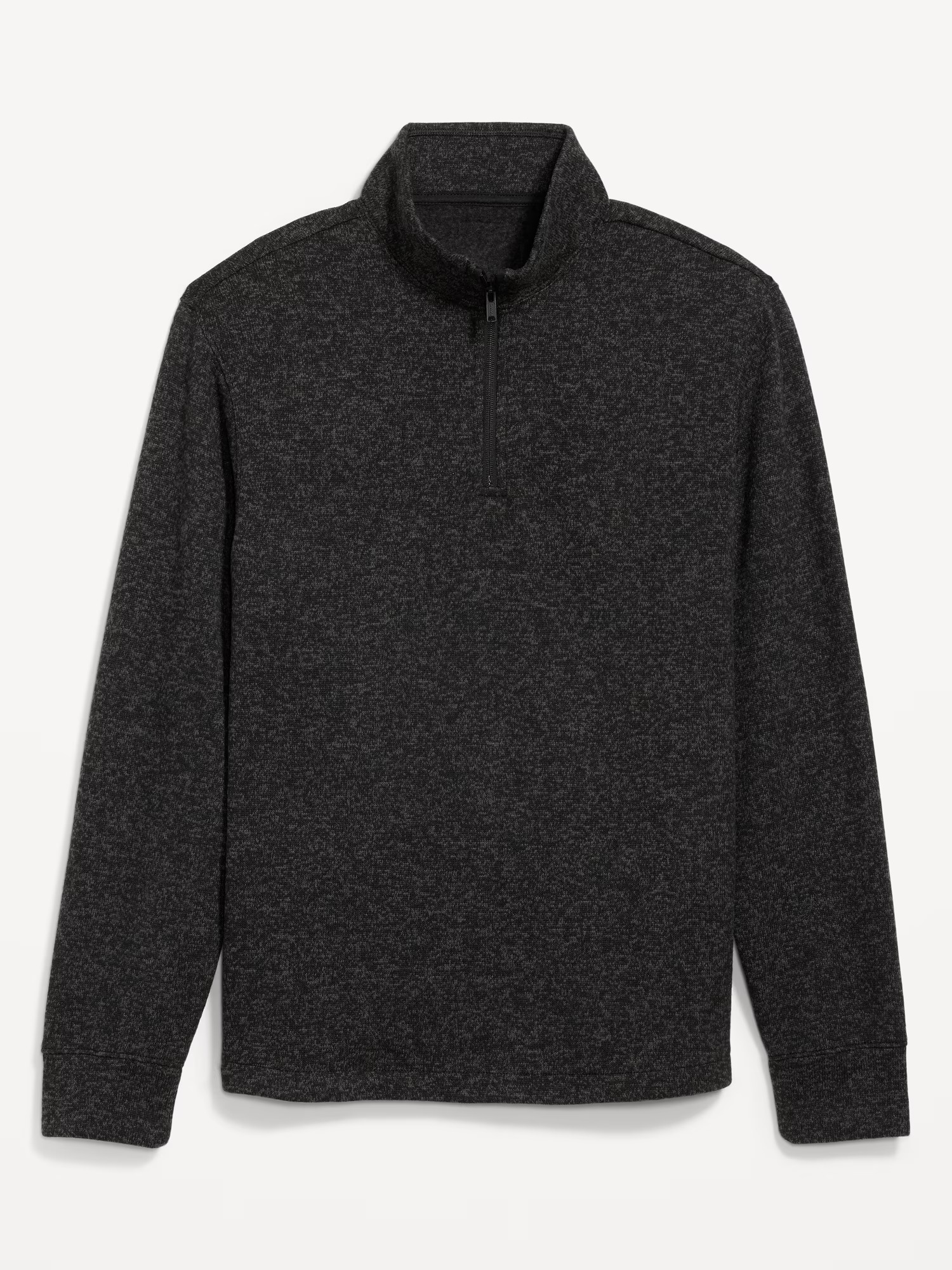 Sweater-Knit Quarter Zip Black Jack (Old Navy)